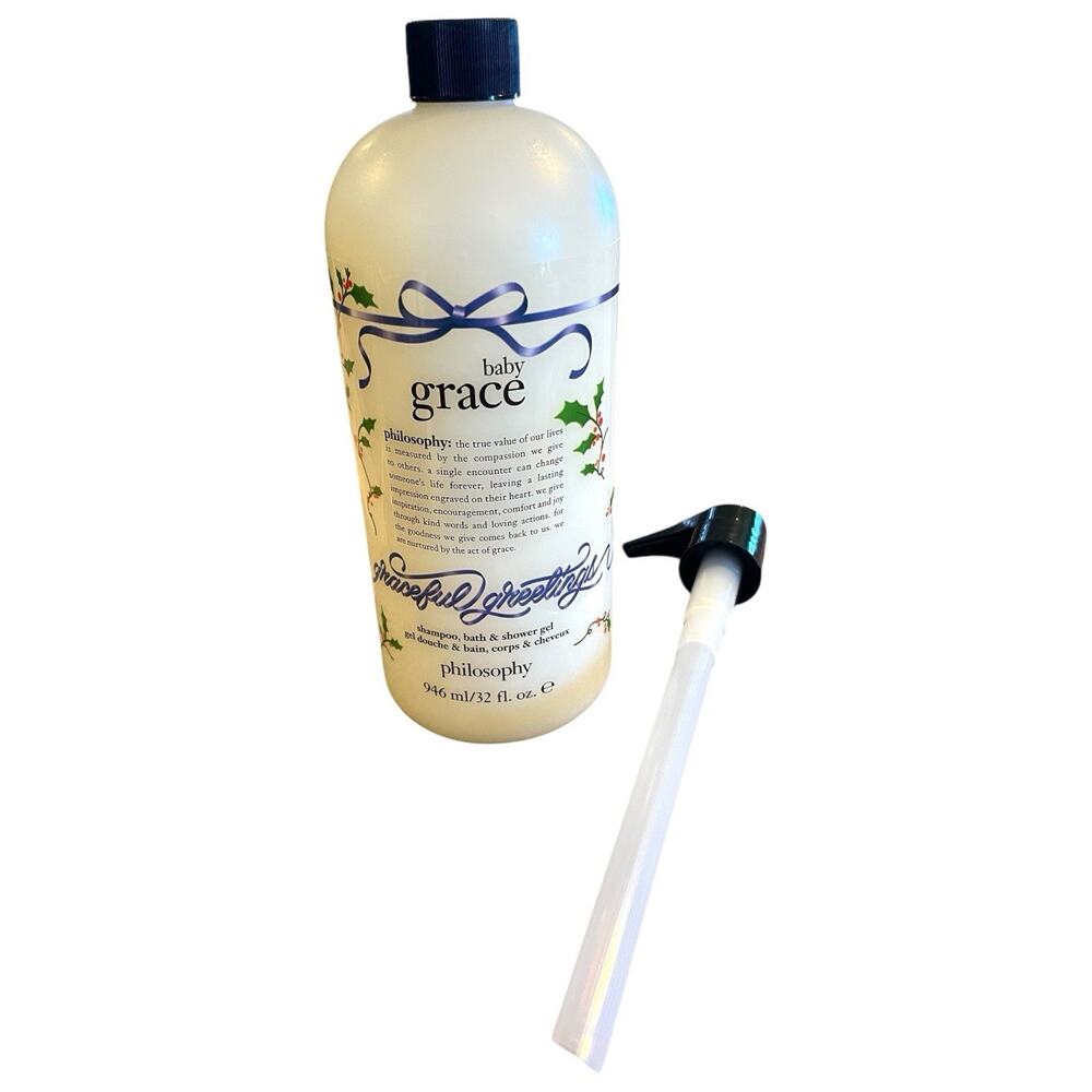 Philosophy Baby Grace 3-in-1 Shampoo, Bath & Shower Gel 32 oz Sealed + Pump